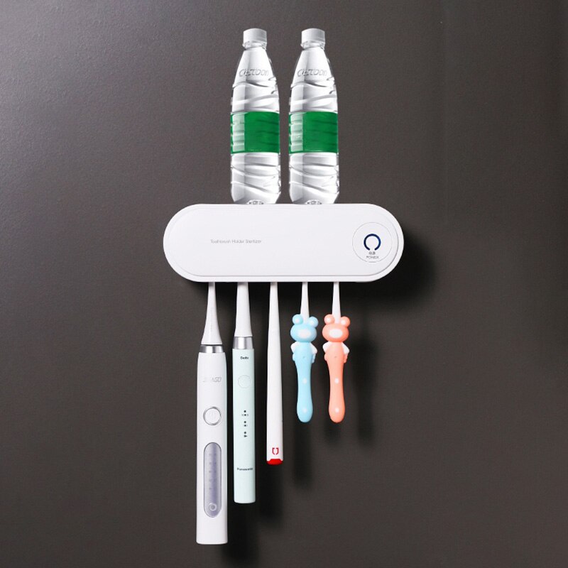 Baispo Uv Tandenborstel Sterilisator Thuis Drogen Desinfectie Tandenborstelhouder Badkamer Accessoires Sets Wall Mount Sterilisator Plank