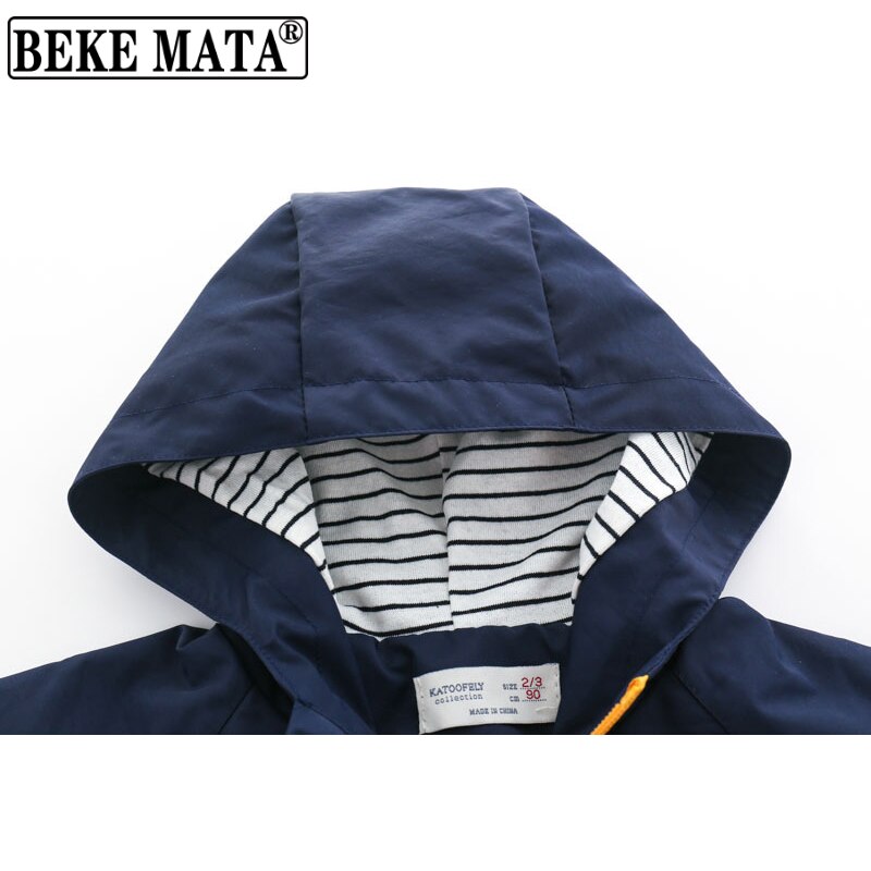Chaqueta cortavientos con capucha para niño, prendas de vestir a prueba de viento, con cremallera, coche de dibujos animados, 2 a 6 años, informal, Otoño,