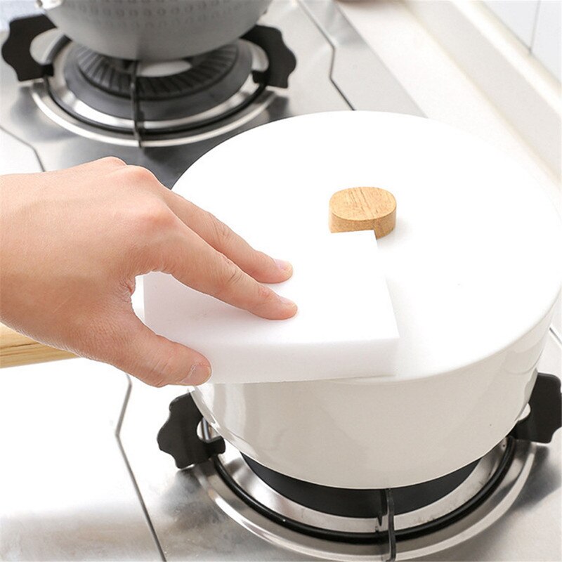 Borrador de esponja blanca, borrador de esponja mágico para utensilios de cocina, accesorio limpio para baño de oficina, herramienta Nano para limpieza de platos, accesorios de cocina