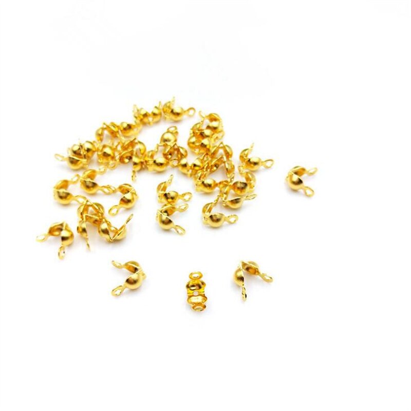 100 stuks roestvrijstalen topknopen covers clamshell kraal ambachtelijke materiaal voor sieraden maken benodigdheden accessoires handwerk fitting