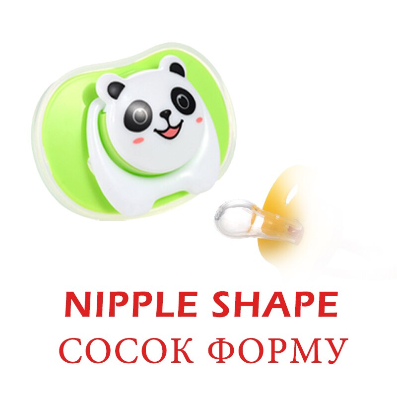 Baby Dieren Fopspeen Pasgeboren Fopspeen 2 Vorm Siliconen Tepel Vinger Stijl Mooie Fopspeen 4 Kiezen Enkel Geladen Voor Baby: Panda Nipple Shape