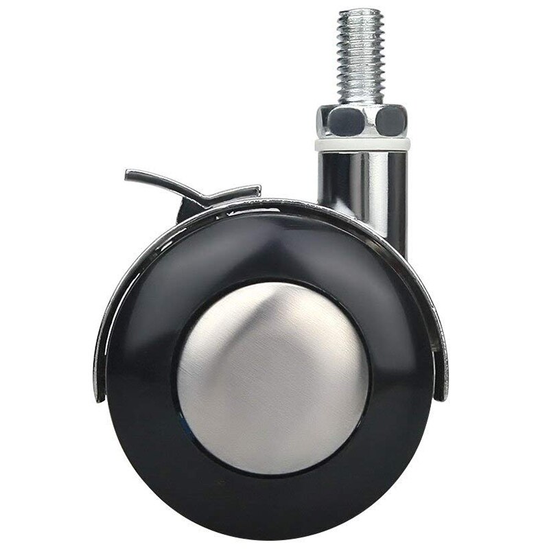 Stoel Wiel Legering Meubels Caster 2Inch Zware Swivel Castor Industriële Wielen Trolley Rubber Lock 360 Draaibaar: Screw with Brake