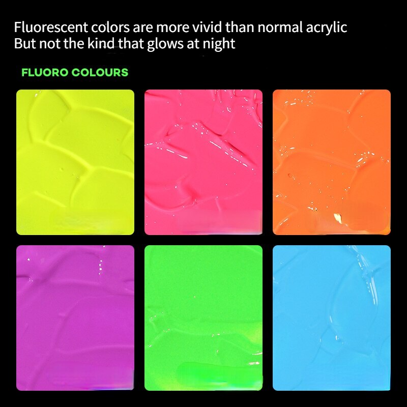 100ml Acrylic Paint Set Wall Painting Waterproof Paint DIY Fluorescent Metallic Color Art Supplies Beginner Hand Wall Paint