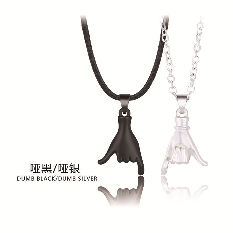 Charm Paar Ketting Voor Lover Pinky Swear Promise Hanger Collier Trouwdag Sieraden: NC21Y0593-3