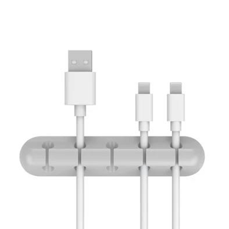 Cable Organizer Silicone USB Cable Winder Desktop Tidy Management Clips Cable Holder For Mouse Keyboard Headphone Wire Organizer: Colored