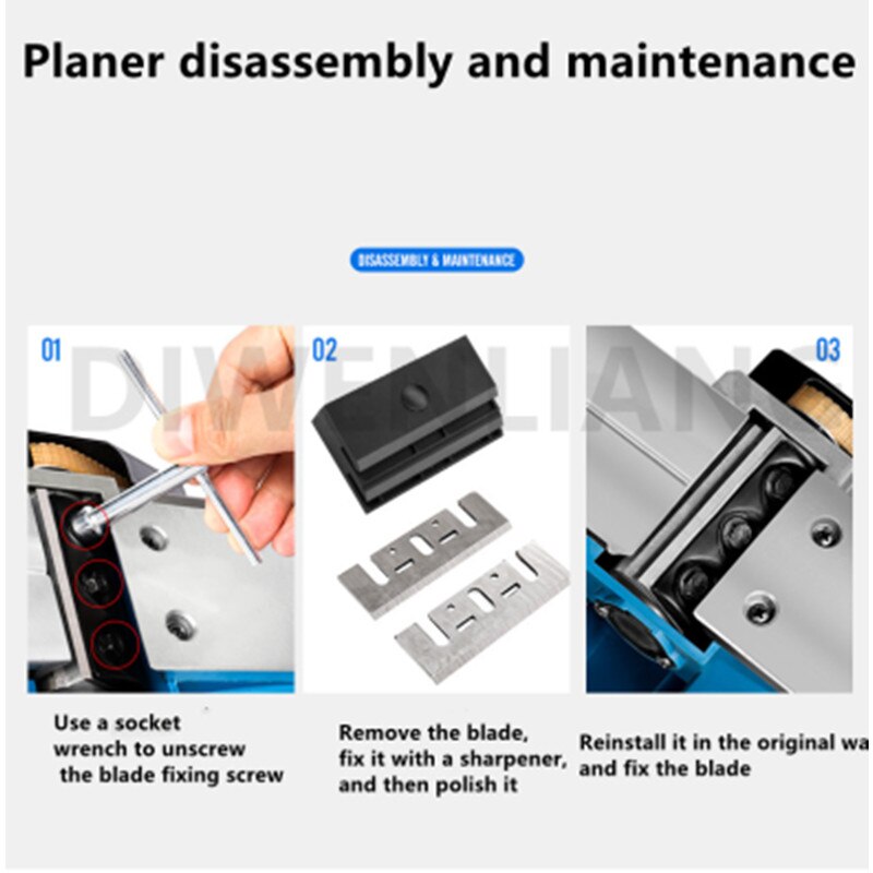 Portable Power Tools Electric Wood Planer Machine Hand Held Planer Hand Push Electric Planer Planing Woodworking Planer