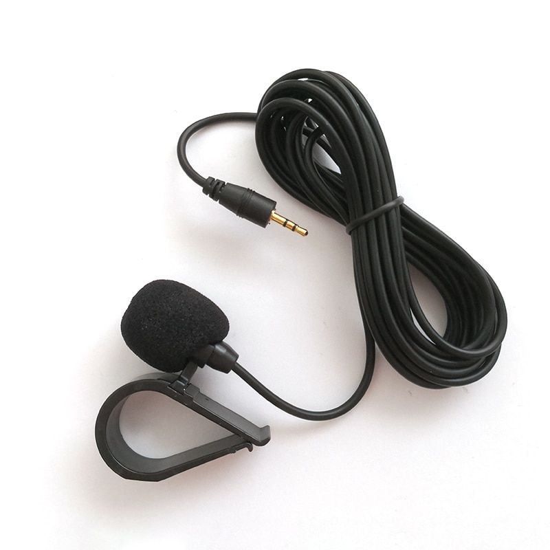 3.5mm 3m Wired Car Navigation GPS Mini Microphone Collar Clip Lavalier Microphone Car DVD Megaphone Loudspeaker Microphones