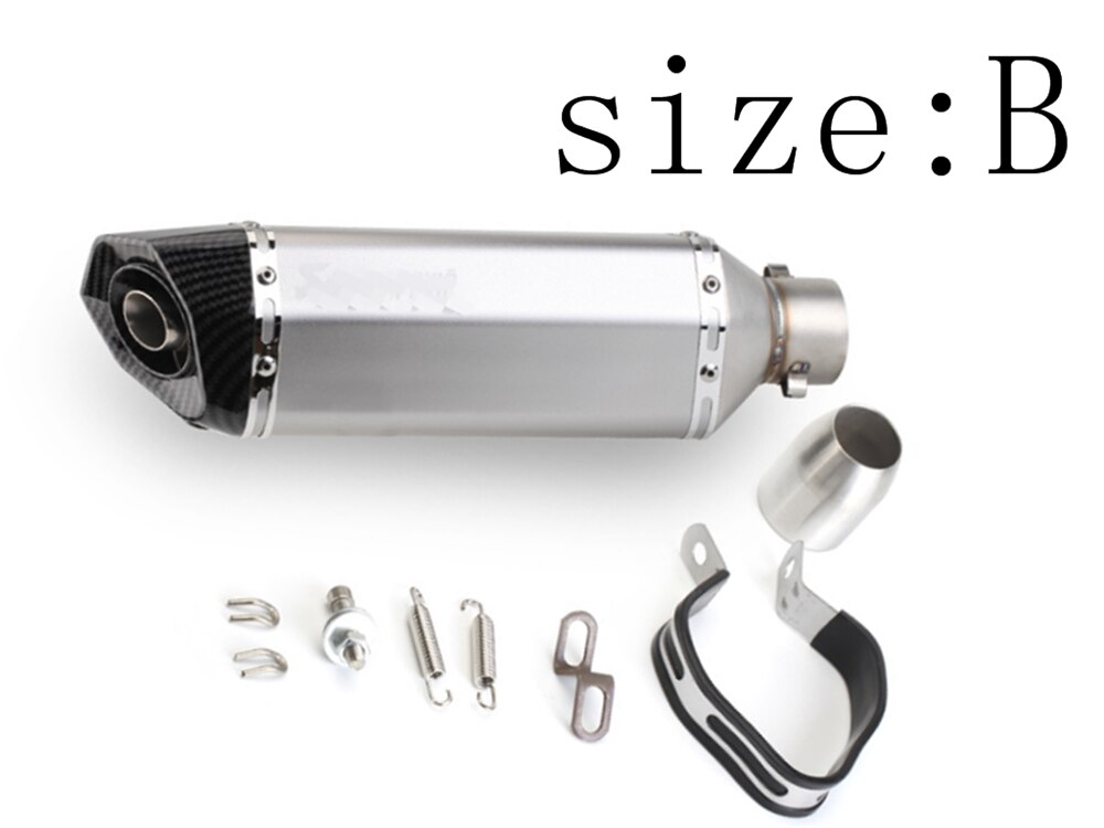 motorcycle modification exhaust pipe modified muffler Motocross for KTM LC4 Supermoto 990 AdventuRe 990 SMC SMCR EnduRo R MC-R: Size B Silver