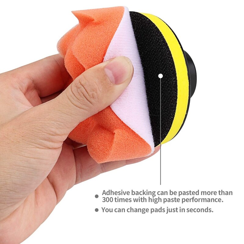 11PCS 3 Inch Polishing Buffing Pad Kit With Suction Cups, Drill Adapters, Sponge Polishing Pads, Wool Buffer Pads