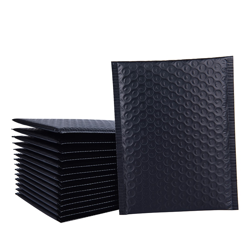 50Pcs Poly Bubble Mailers Matte Black Aluminum Foil Bags Padded Envelopes Self Seal Bubble Envelope Mailing Bag