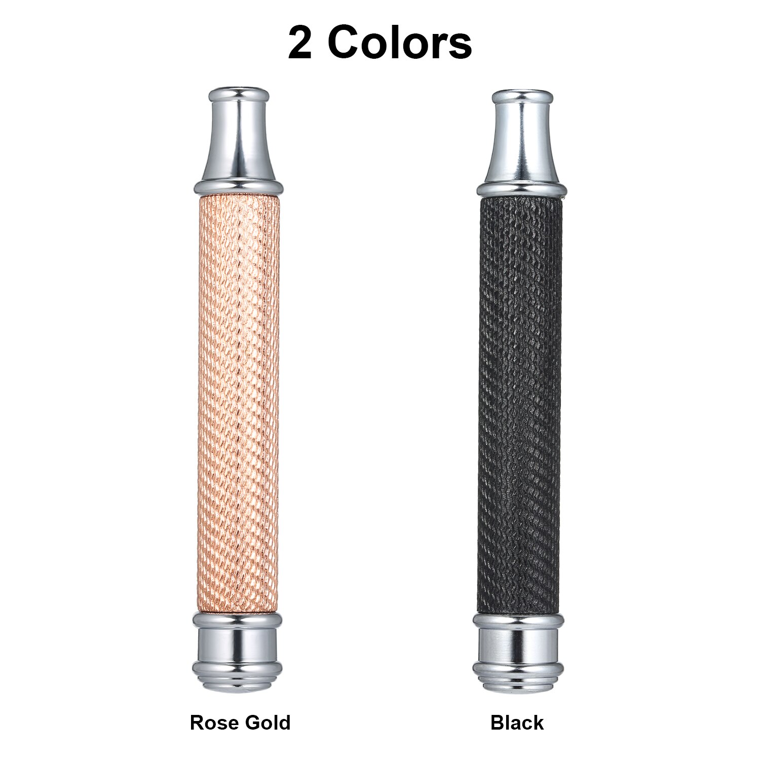 Stainless Steel Shaving Handle Double Edge Shaving Razor Safety Replacement Beard Razor Handle Grip Manual Mustache Shaving Tool