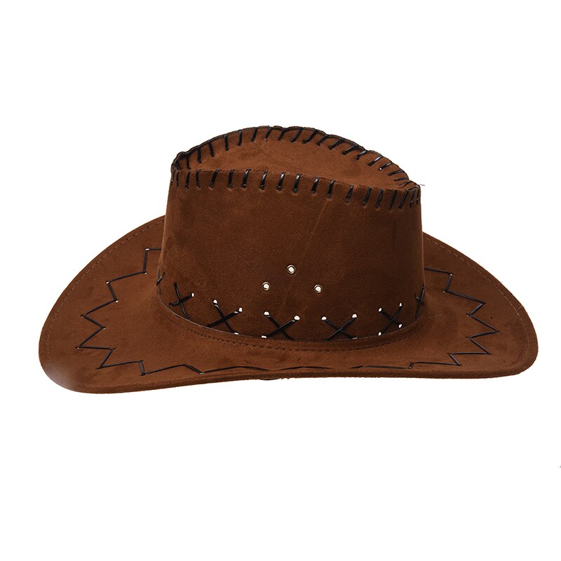 Retro Unisex Denim Wild West Cowboy Cowgirl Rodeo Fancy Dress Accessory Hats rose Red