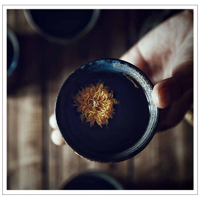 Keramische waterkop retro steengoed theekop capaciteit 200ml japanse stijl thuis wijnset melk theeset koffiekopje