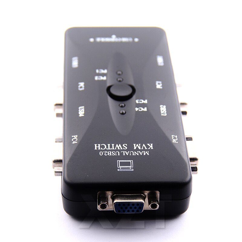 4 Ports USB2.0 KVM Switch Selector VGA Print Auto Switch Moniter Box VGA Splitter KVM Switch