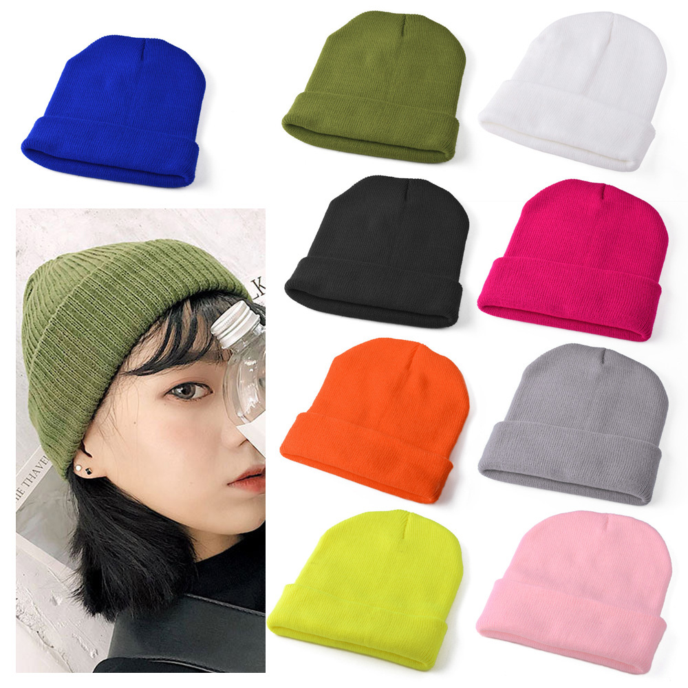Unisex beanie hatte stilfuld strik hue til vinter dagligt slid varm holde blød stretchy
