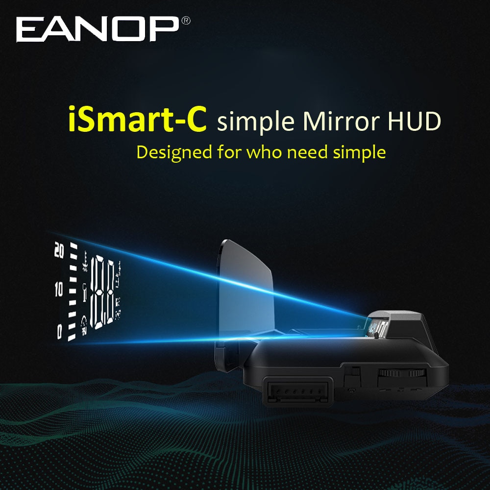 EANOP iSmart-C HUD Head-up display OBD2 Speedometer Projector Car Voltage Oil Consumption monitoring For Universal Cars