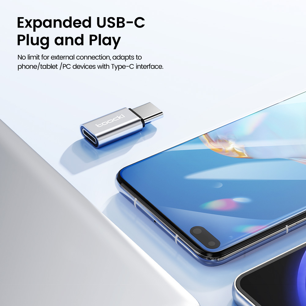 Toocki USB2.0 Adapter typu C do IP OTG złącze adaptera dla iPhone 14 13 12 Pro Max złącze USB do transmisji danych
