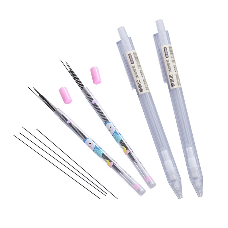 2Pcs Mechanical Pencils Pen 0.5 0.7Mm Students Writing Pens School Stationery Pencil for Kids School Office Supplies
