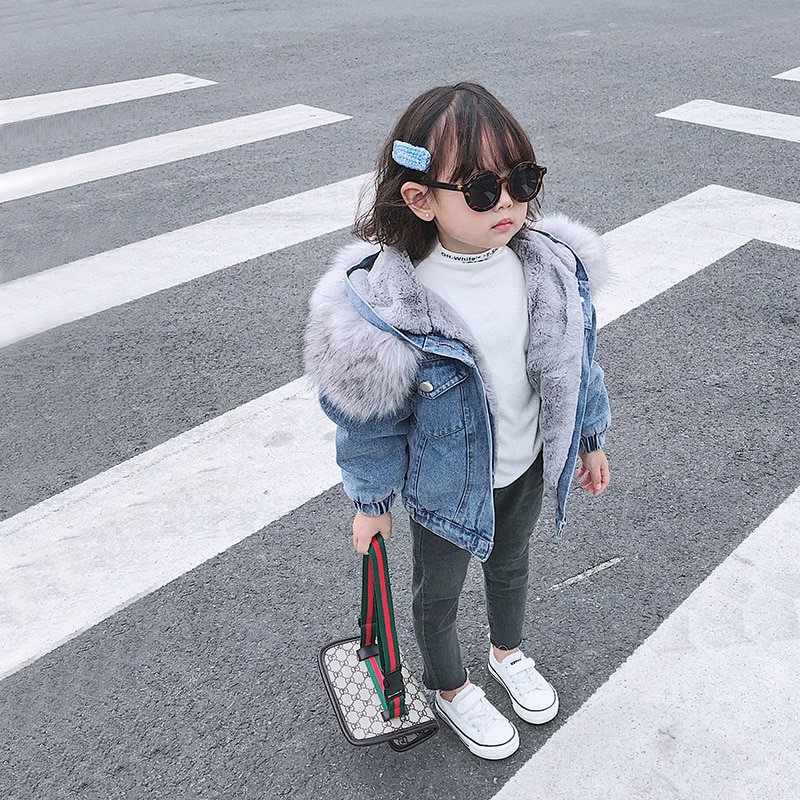 Denim Jas Voor Meisje Peuter Kinderen Herfst & Winter Bovenkleding Mode Outfits Kids Jas Meisje Jassen Kids kleding