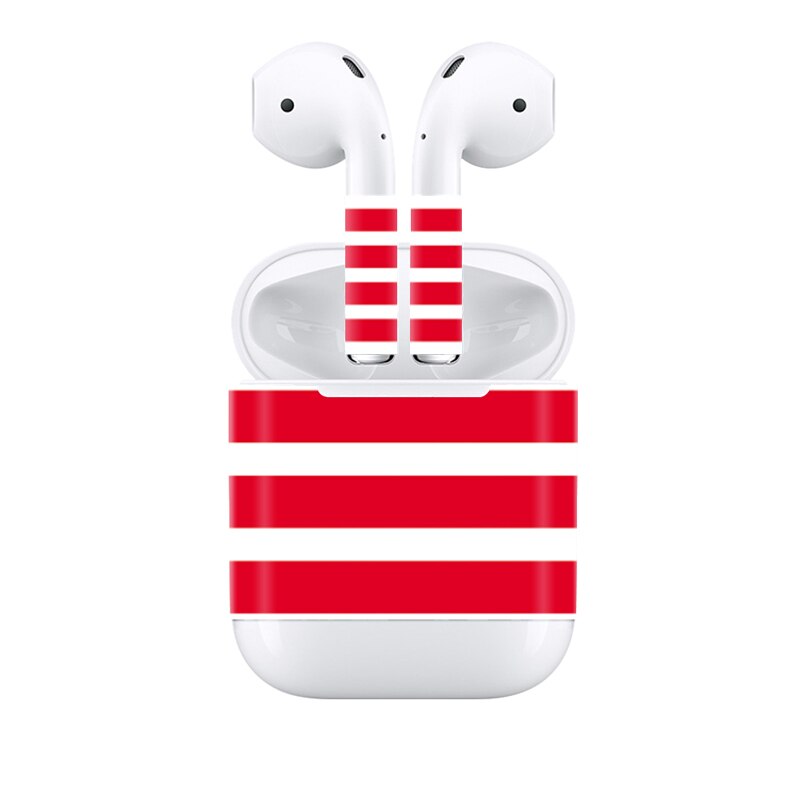Kolorowe naklejki dla AirPods skórki naklejki wymienny samoprzylepne dekoracyjne skórka kalkomania naklejka dla Airpods winylu naklejki: 0189
