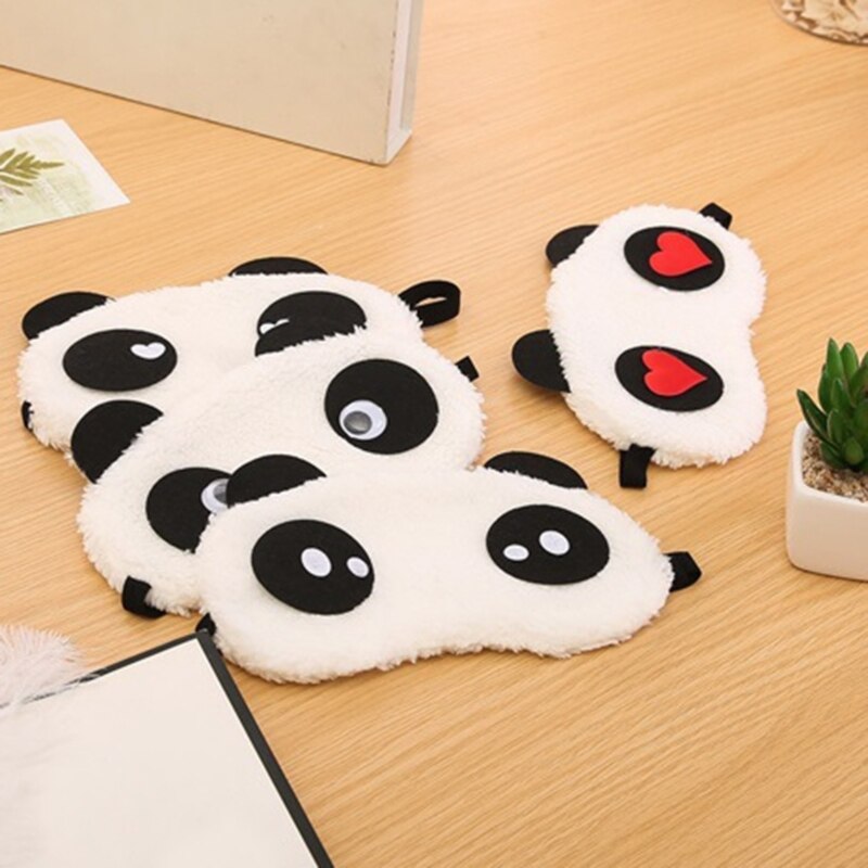 Bonita y creativa máscara de Ojos de viñetas de animales, Panda blanco, antifaz práctico para dormir, ojo máscara de sueño, cuidado de la cubierta