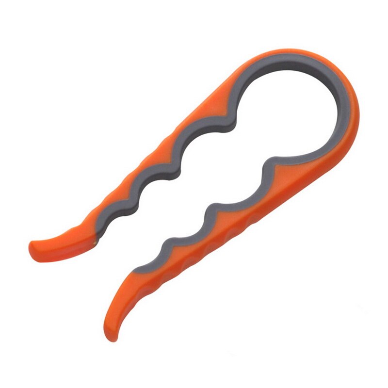 Lid Jar Opener 4 In 1 Handy Screw Cap Jar Openers Multi Purpose Can Opener Bottle Lid Grip Wrench Bottle Kitchen Gadgets#1: OrangeGray