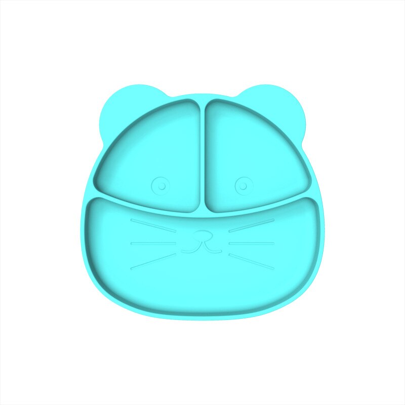 Siliconen kinderkom babykom baby siliconen bord babygerechten voedende kinderen babyborden: 4