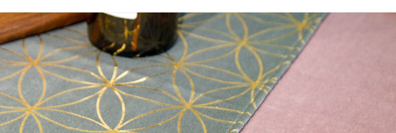 Nordic Velvet Table Runner Simple Modern Geometric Gray Navy Blue Table Runner Dining Table Decor