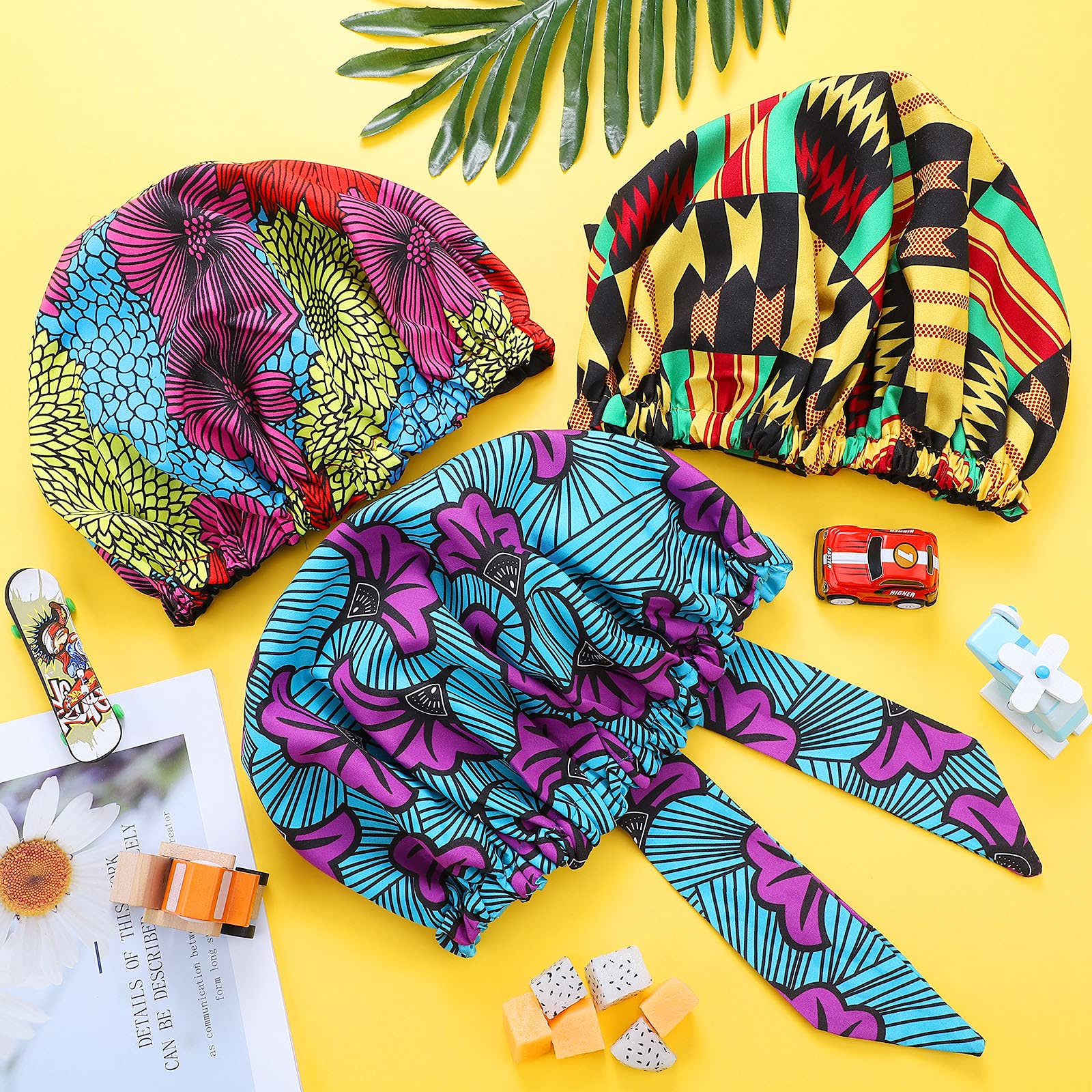 Kids Satijn Gevoerd Hoofddeksels Krullend Haar Bonnet Voor Slapen Afrikaanse Kinderen Hoofd Sjaal Mutsen Caps Jongen Meisjes Wrap Hoofd