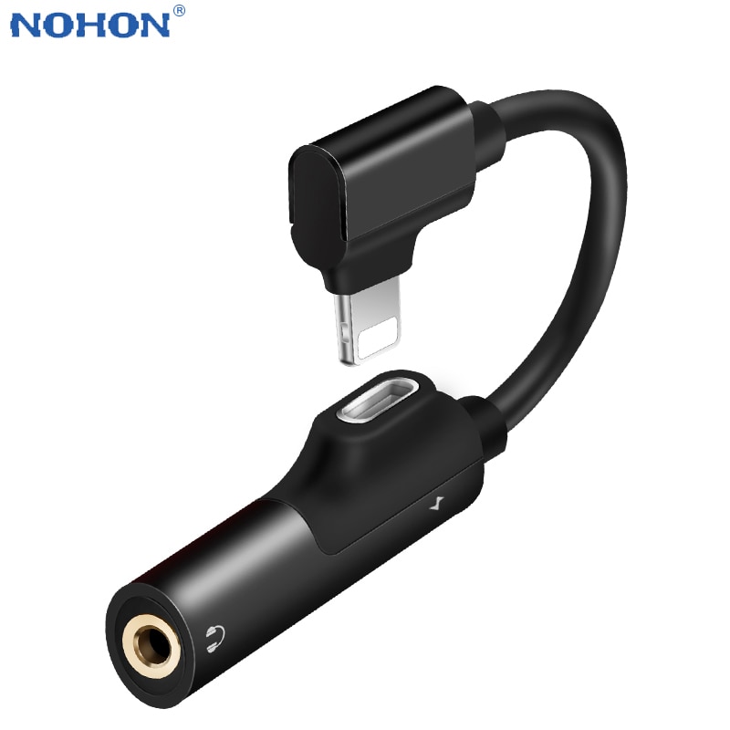 Legering Dual Connector Voor Lightning Naar 3.5 Mm Jack Aux Adapter Splitter Oortelefoon Wisselaar Kabel Voor Iphone 11 Pro X xs Max 7 8 Plus