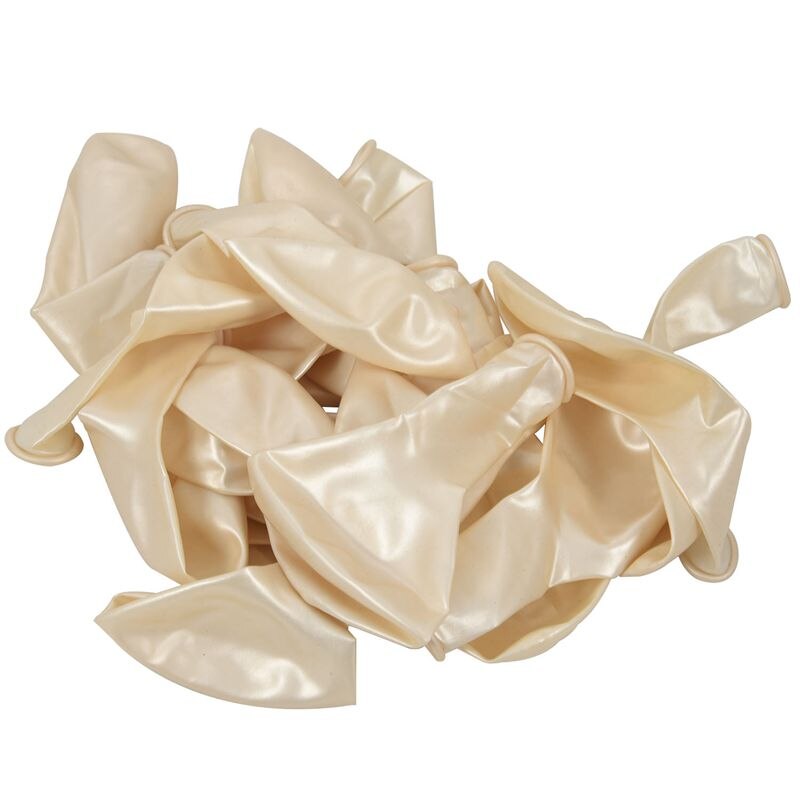 Bag of 20 latex balloons 12 "or 30 cm nacres White