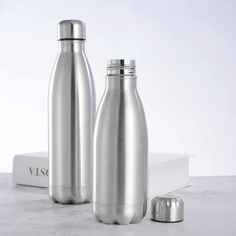 500/750ml Sport Wasser Flasche Edelstahl Einzigen Zauberstab Heißer Kalten Wasser Cola Flasche Isolierte Vakuum Glaskolben für freundlicher Schule