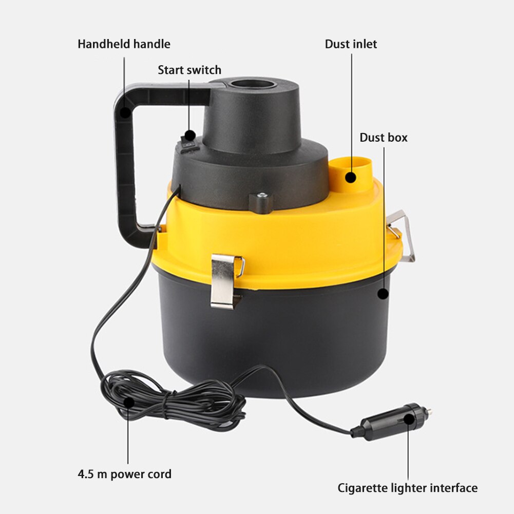 Automotive Vacuum Cleaner Portable Car Vacuum Cleaner Wet And Dry Vacuums Dual-Use Car Vacuum Cleaner Vehicle Auto Home Cleaner