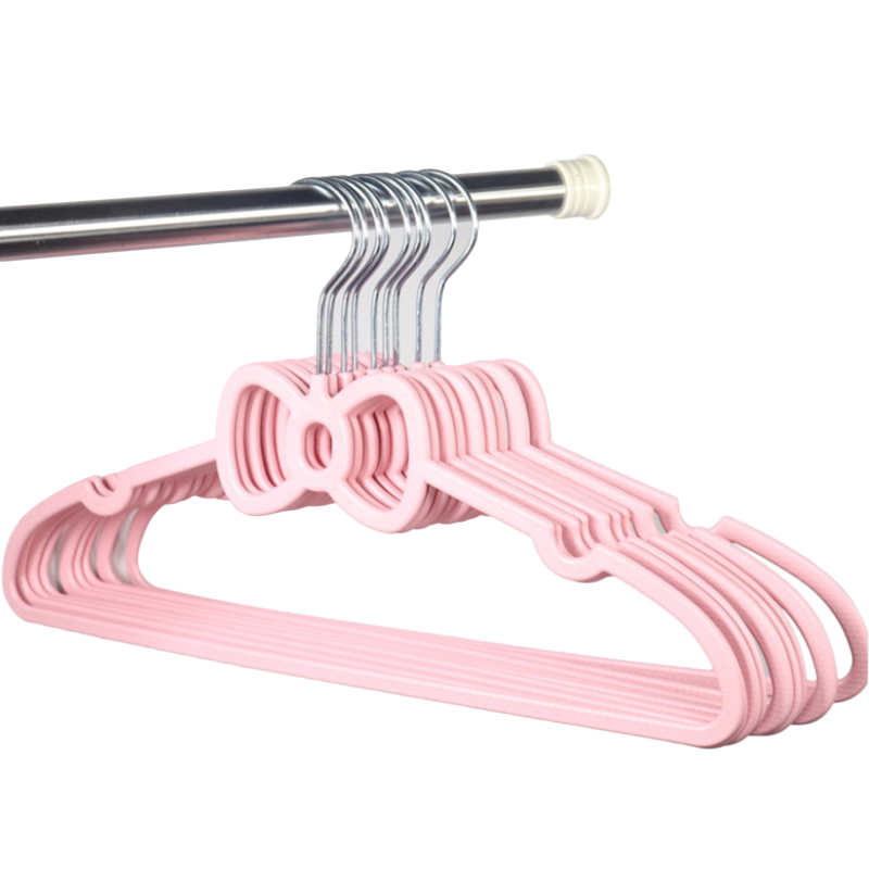 10 Stuks Kleding Hanger Durablor Volwassen Kinderen Kleding Opknoping Benodigdheden (Roze) E Abs Hart Patroon Jas F: Dark Gray