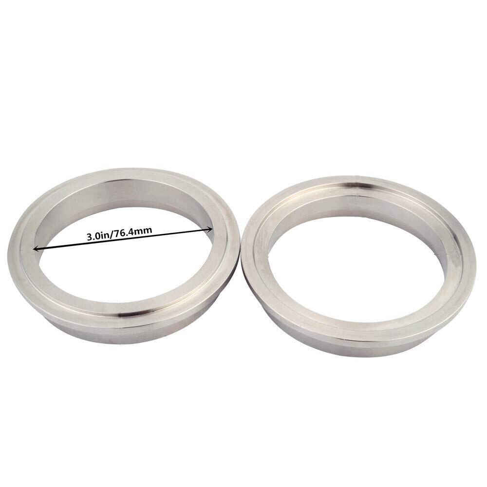 3.0” Stainless Exhaust V Band Clamp Male Female Flange V-Band Flange Kit For Turbo Downpipes Exhaust Connection