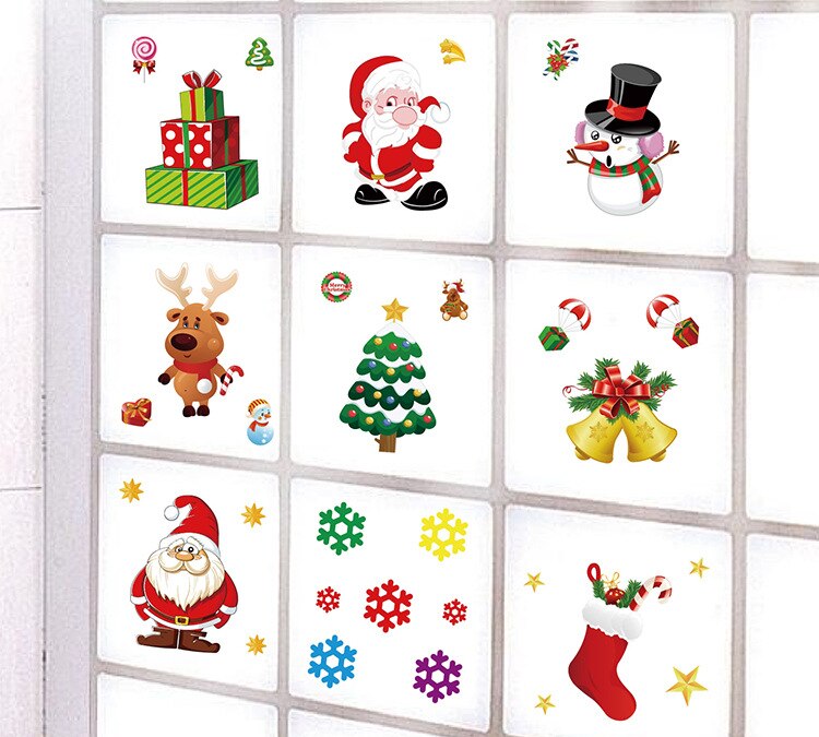 Jul julemanden vinduesklistermærker julemanden wallsticker glædelig jul til hjemmet vinduesudstillingsindretning godt år