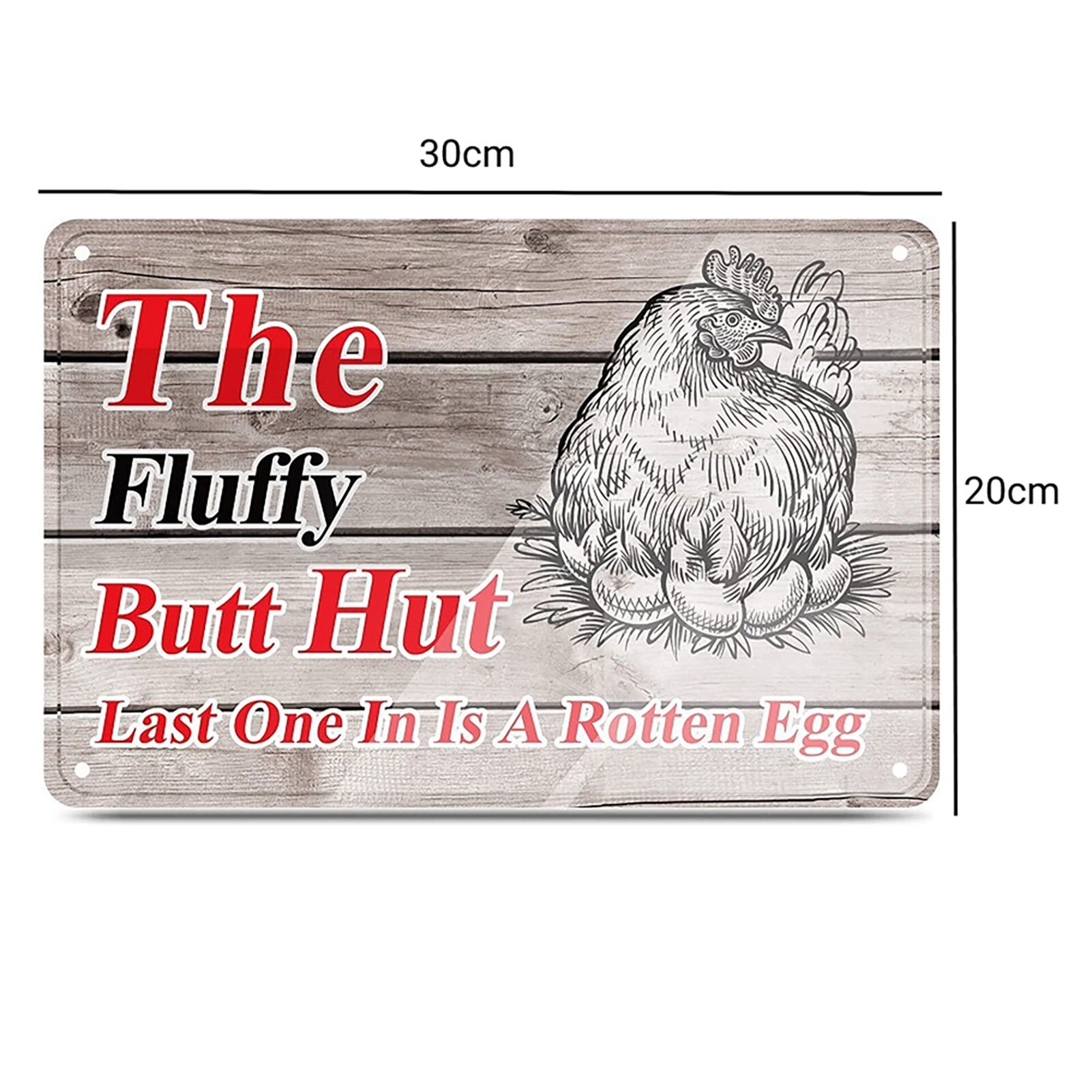 Chicken Coop Wooden Sign Outdoor Cabin Farmhouse Decorative Plaques Fowl Wall Decor Wood Plates Barn Garden Decor Address Signs: Default Title