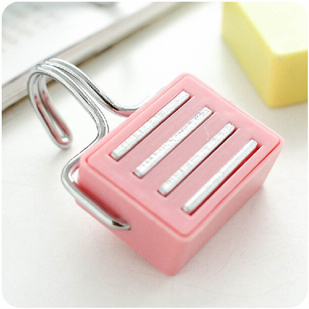 Magnet+Plastic+Stainless Steel Tools Magnetic Hooks School Locker Hook Refrigerator Hanger Snap Hook 3.5*5.5*3cm#w
