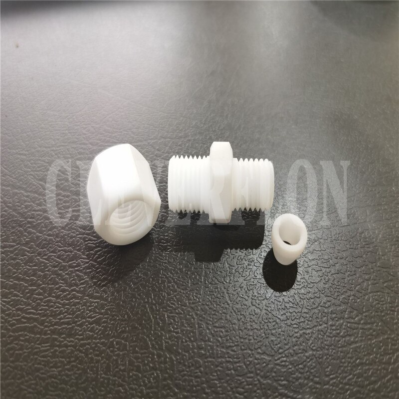 G1/8 End 4Mm Ptfe F4 Enkele Beentje Buis Connector 3Pcs