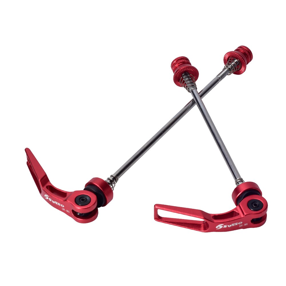 Swtxo Fiets Spiesjes Quick Release As Spiesjes Voor Achter Fiets As Wiel Hub 110/135Mm Voor Mtb Mountain racefiets Mtb Bmx: Red