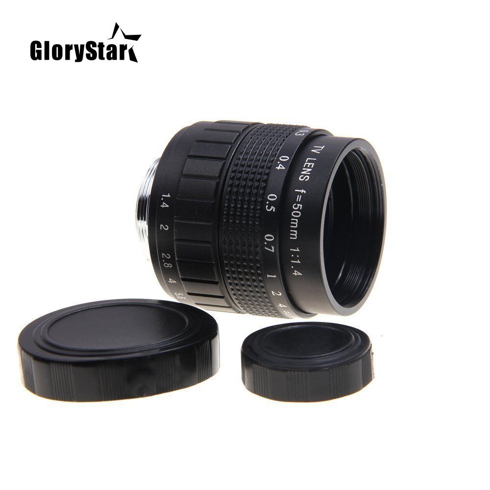 GloryStar 50 millimetri F1.4 CCTV TV film lente + C montare + macro squillare per canone EOS EF EFS DSLR macchina fotografica 5D 6D 7D II III 70D 80D C-EOS