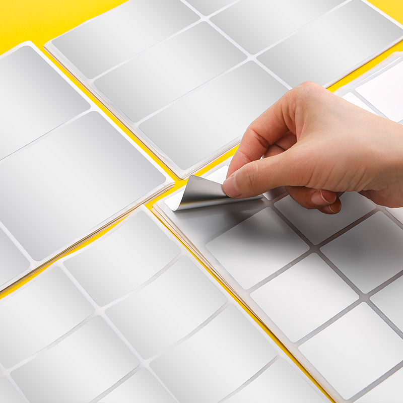 Adesivi per etichette in argento asiatico adesivi per pennarelli scritte a mano impermeabili etichette per la conservazione degli alimenti etichette per la conservazione della casa adesivi per la dati