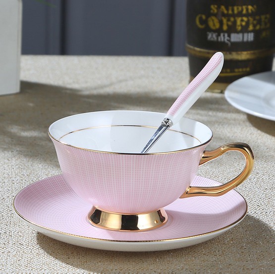 European royal mug bone china gold coffee cup and saucer keramisk te krus brett sett avansert porselen krus drinkware for