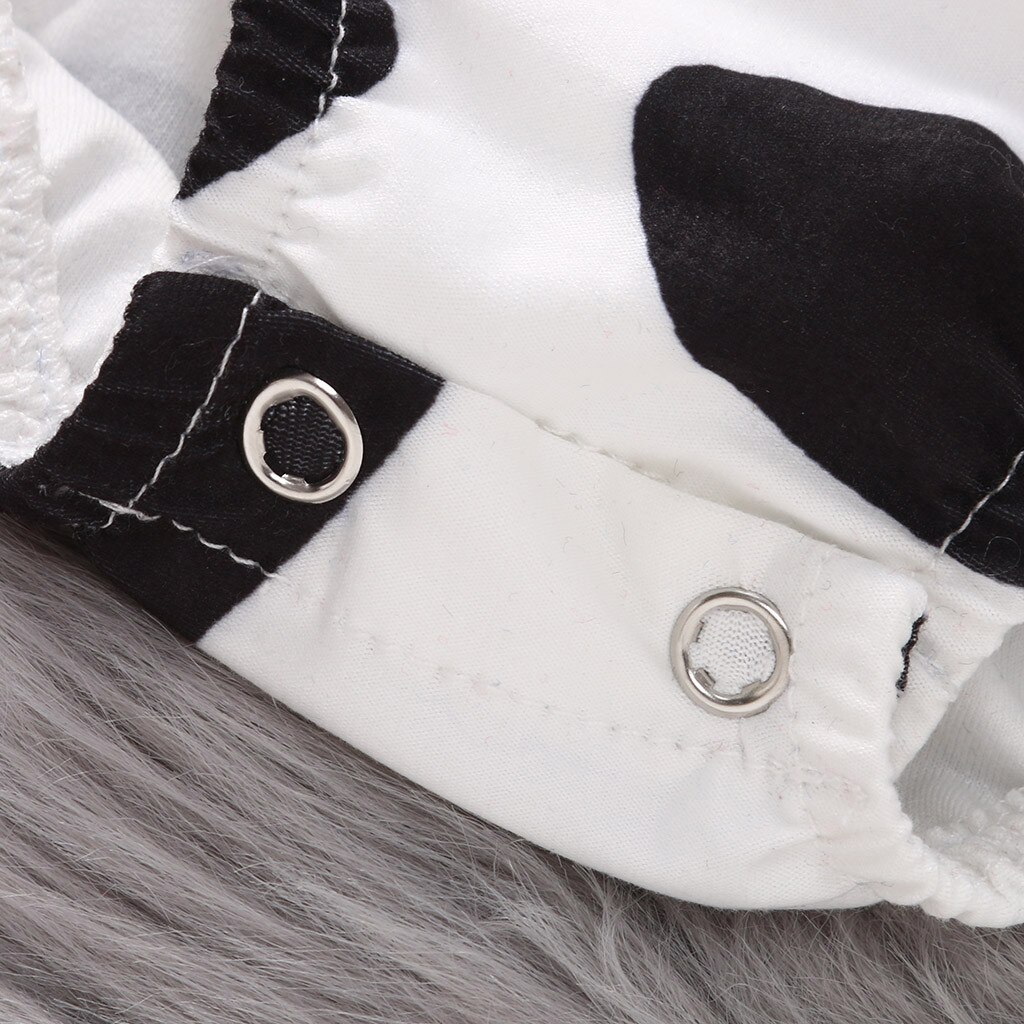 Body + casquette pour bébés filles et garçons, vêtements pour bébés filles et garçons, à manches longues, imprimé vache, avec des motifs de dessin animé, chapeaux,