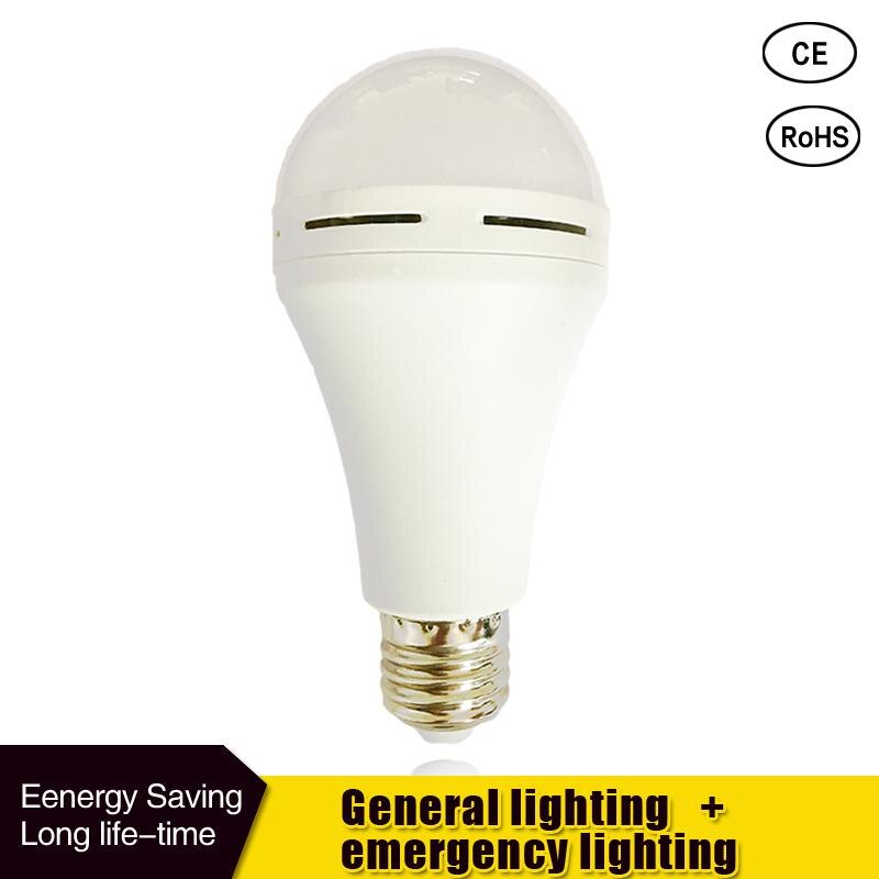 Led Noodverlichting E27 LED Lamp 9 W 7 W 5 W 85-265 v Oplaadbare Batterij Verlichting Lamp voor thuis indoor Bombillas koud wit