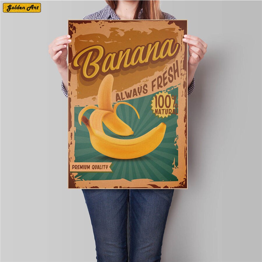 Hedelmä ruoka piirustus vintage voimapaperi juliste baari kahvila seinätarra taidemaalaus retrotaide maaliprintti kuva 45.5 x 31.5cm: Sininen