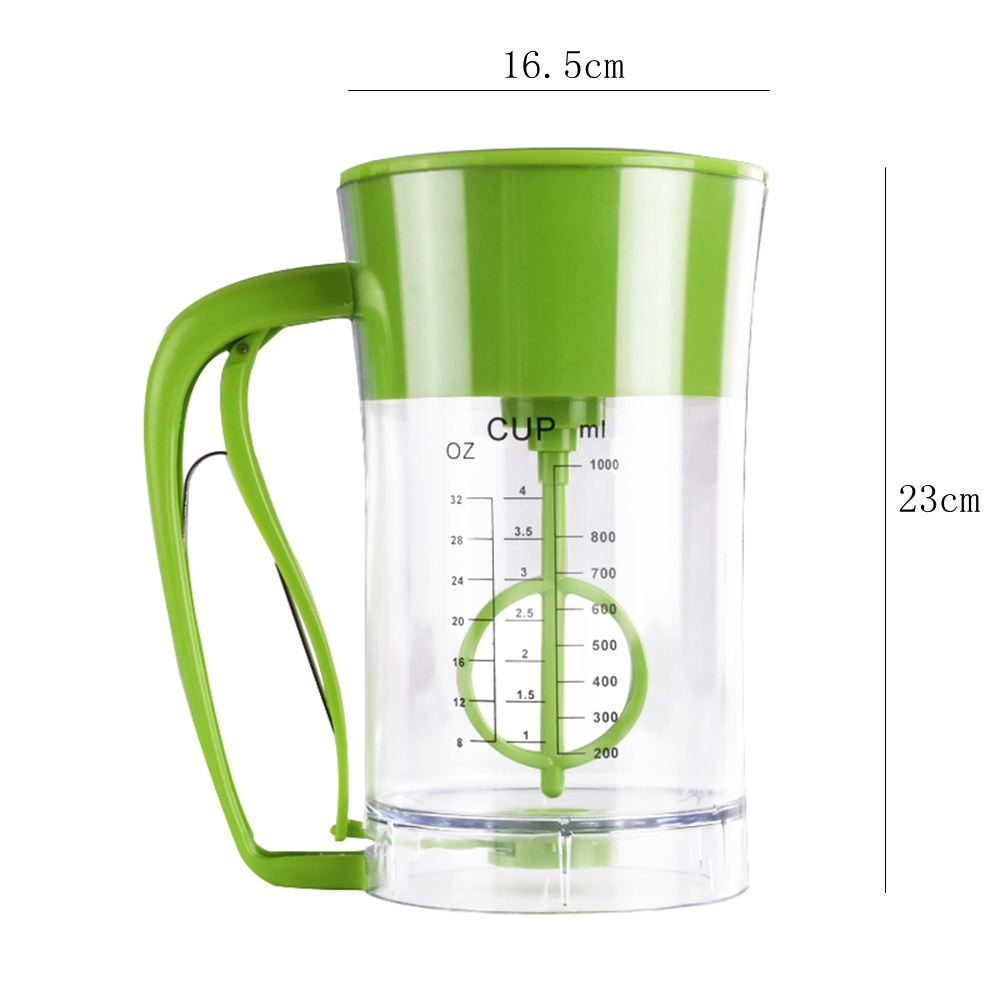Automatisk blanding pandekage maker ekspres cupcake pandekage dej dispenser tragt ventil målekop bagning væsentlige kage dej