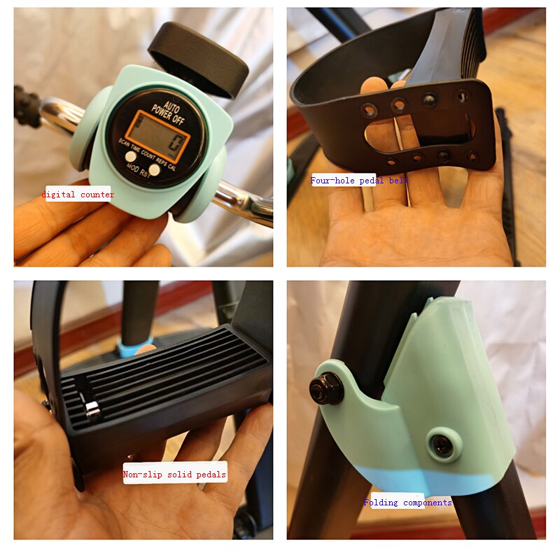 LCD Display Mini Exercise Bike Indoor Portable Fitness Vertical Stepper Elder Hands And legs Training Bicycle Fitness Equipment