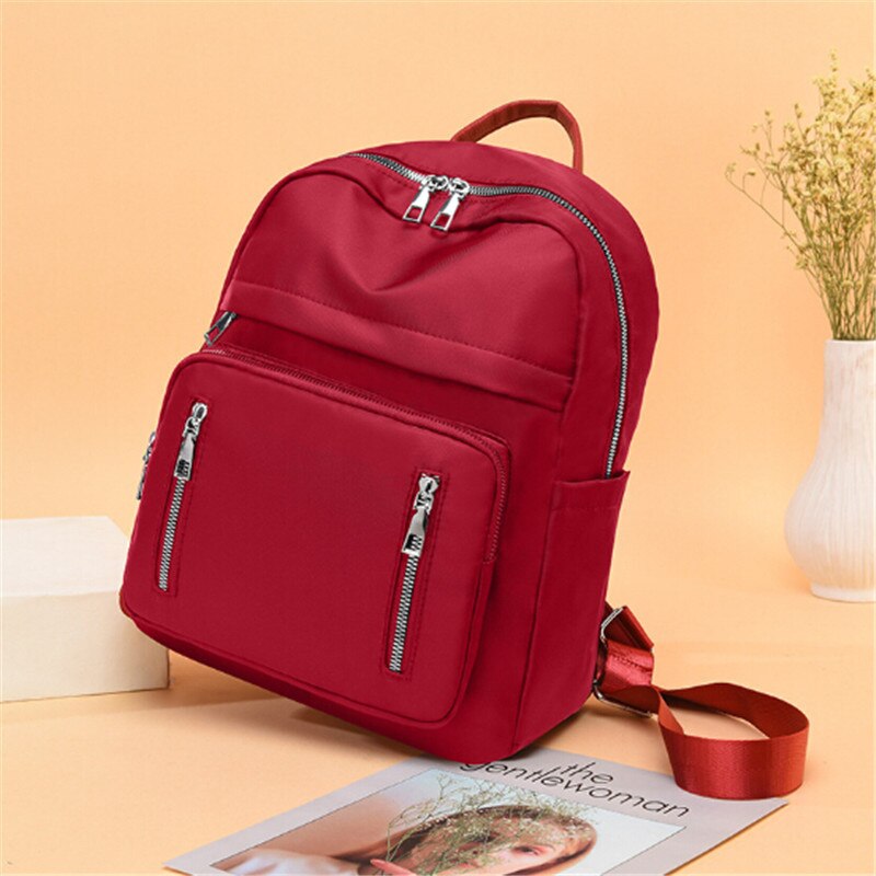 chaude classique femmes sac à dos noir Oxford tissu grande capacité sac à bandoulière étanche