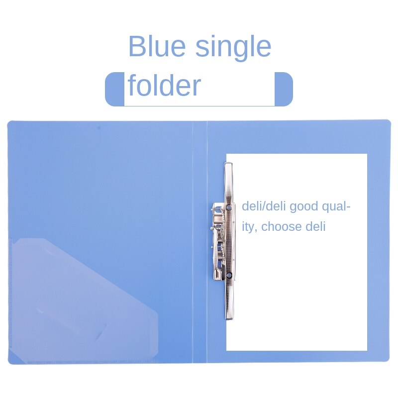 Dossier longueur pince pince plaques A4 dossier trombone bureau classé fort papier dossier étudiant Double pince: 5308Blue